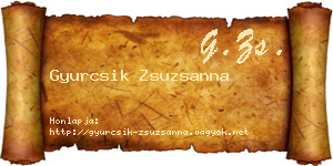Gyurcsik Zsuzsanna névjegykártya