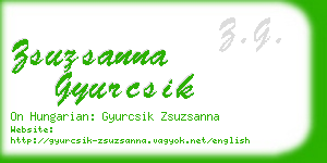 zsuzsanna gyurcsik business card